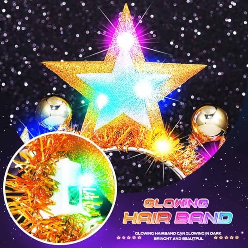 Gortin Glitter Star LED Headband