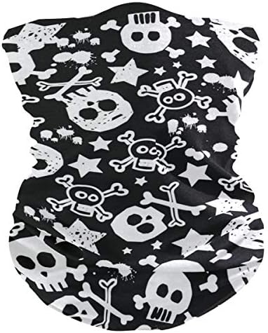 Unisex Balaclava Face Cover with Skull Stars Pattern