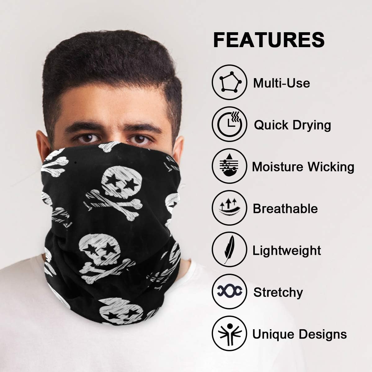 Balaclava Face Bandana Mask for Men Women Boys Girls with UV Protection