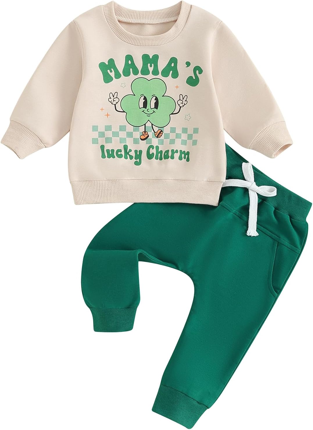 St Patricks Day Baby Boy Outfit - Lucky Clover Set