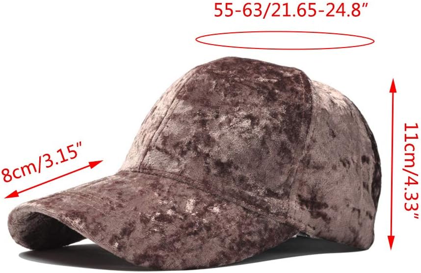 Beerty Faux Velvet Flannel Adjustable Baseball Cap for Men Women