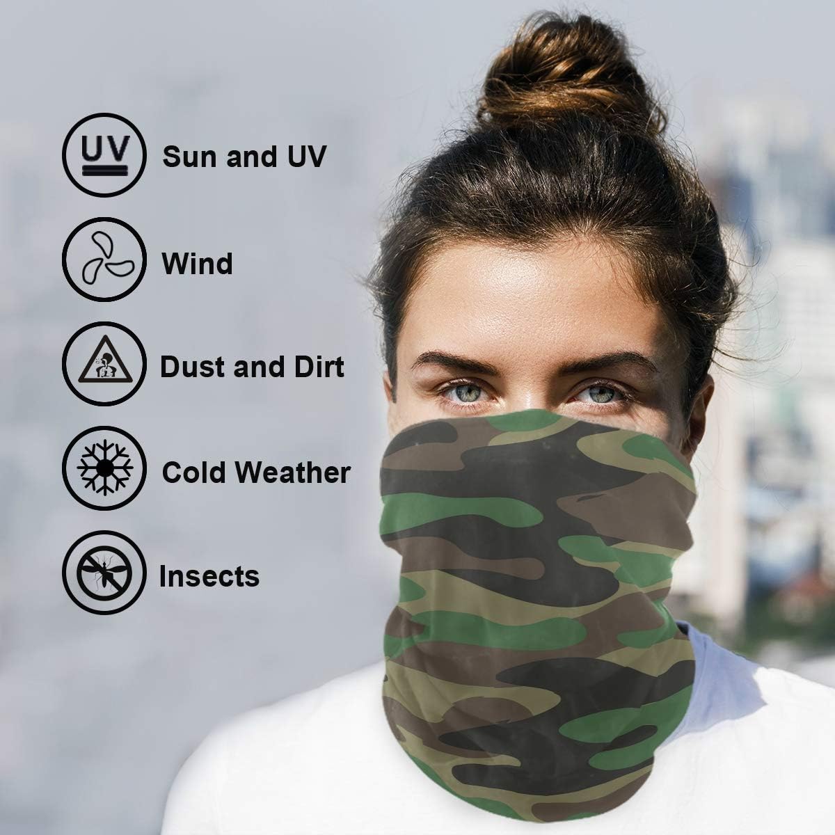 My Little Nest Unisex Face Mask Balaclava camouflage UV Protection sweatshirt style