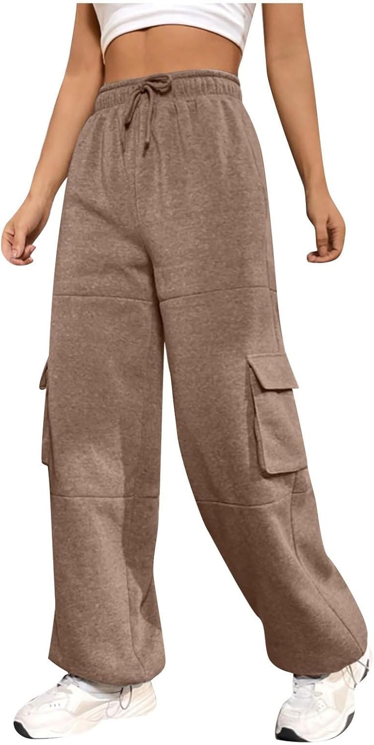 TANGNADE Womens Wide Leg Sporty Sweatpants