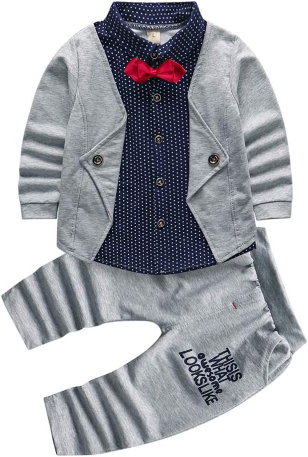 HZXVic Baby Boys Gentleman Outfits Suits Toddler Formal Set