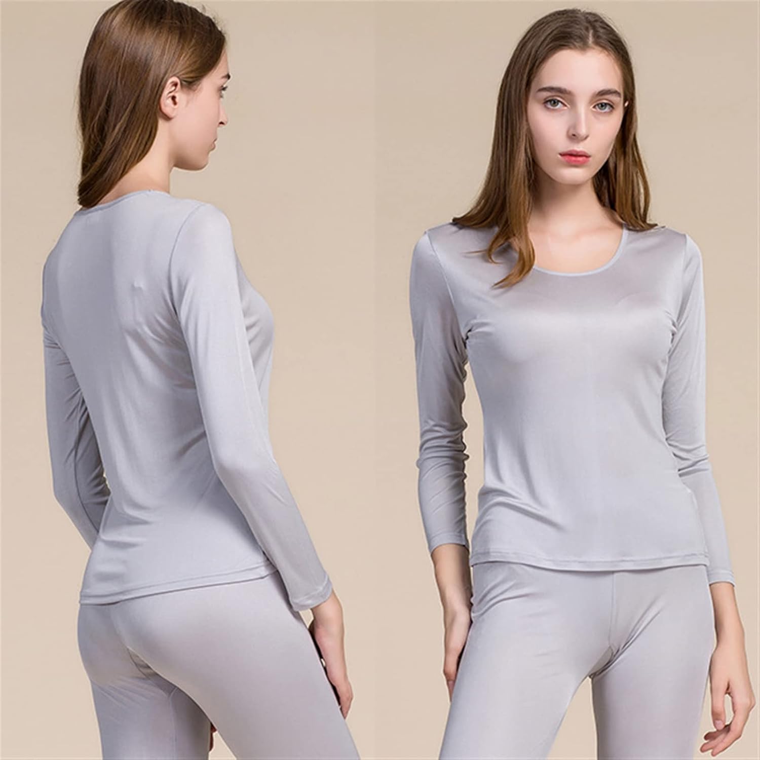 Warm Soft Super Soft and Comfortable Silk Thermal Underwear Womens Set