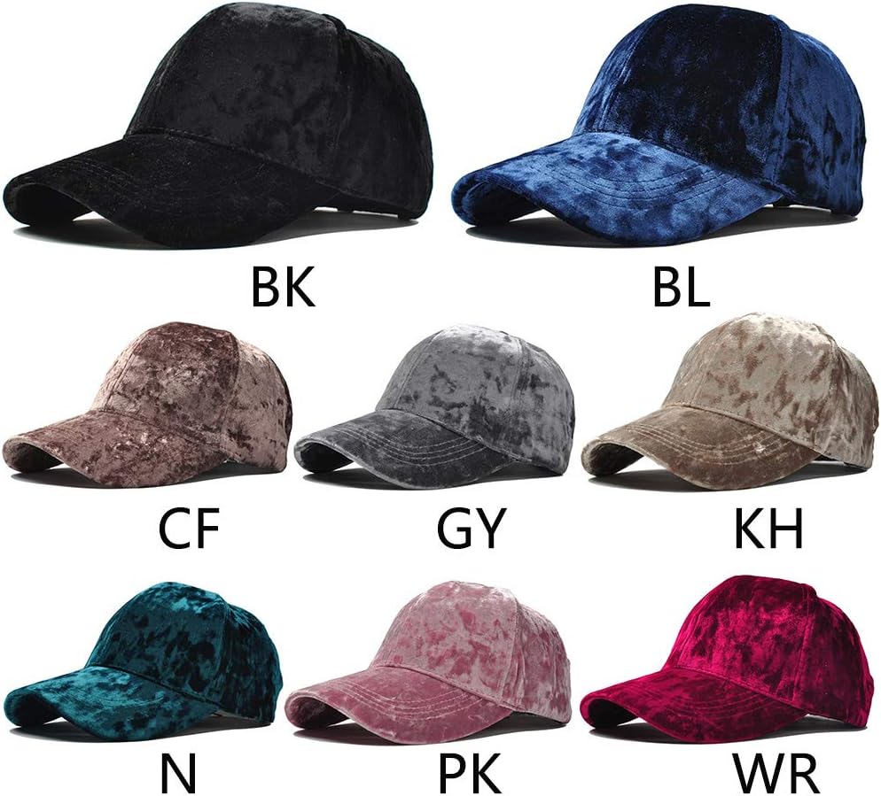 Beerty Faux Velvet Flannel Adjustable Baseball Cap for Men Women
