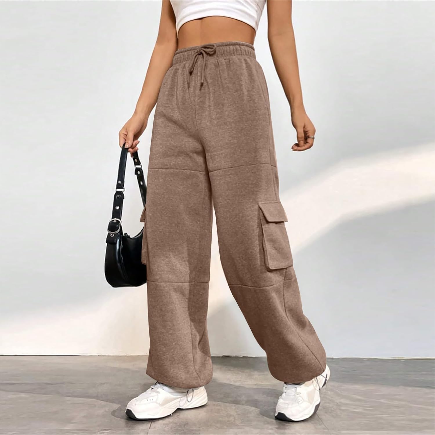 TANGNADE Womens Wide Leg Sporty Sweatpants