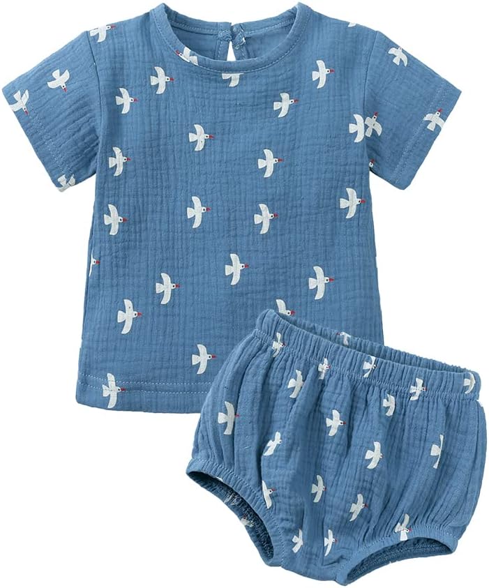 MYGBCPJS Toddler Boys Girls Cotton Linen Set