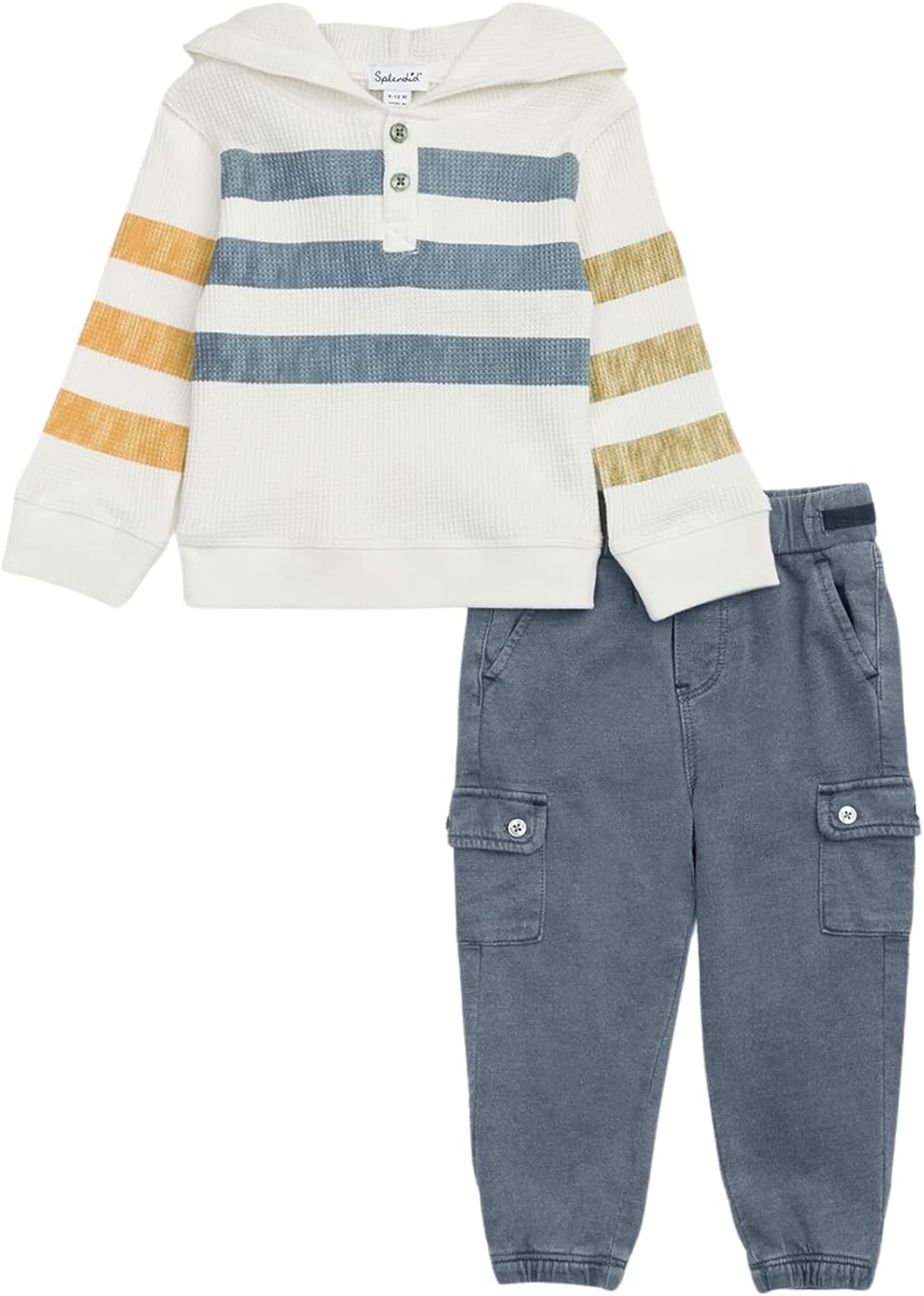 Splendid Baby Boys Waffle Long Sleeve Hoodie Jogger Set