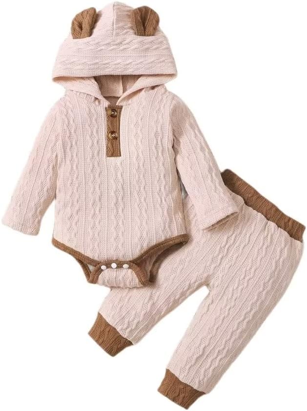Tepuce Baby Boy Clothes Set - FallWinter Romper Pants