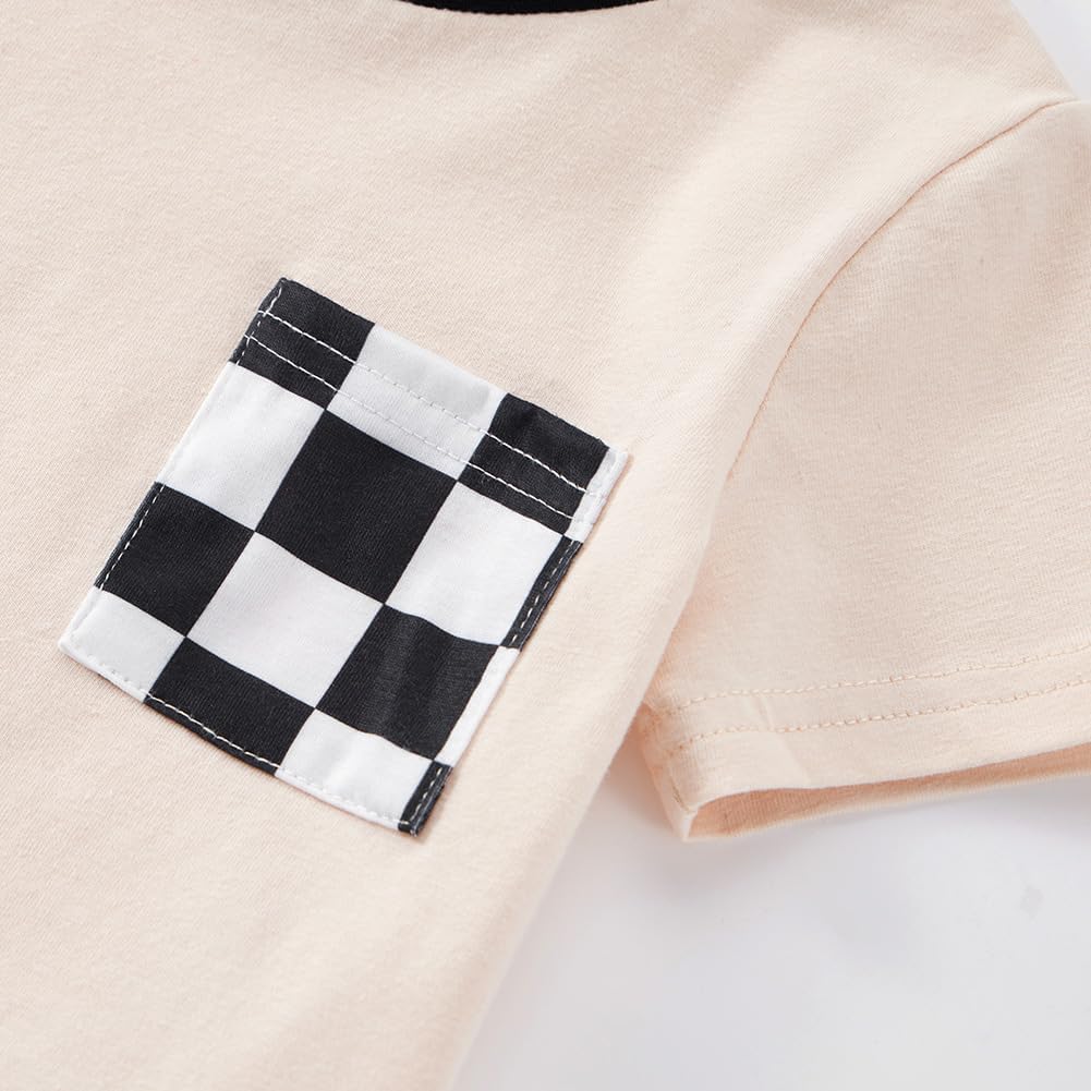 Adarl toddlers boys summer patchwork shorts set