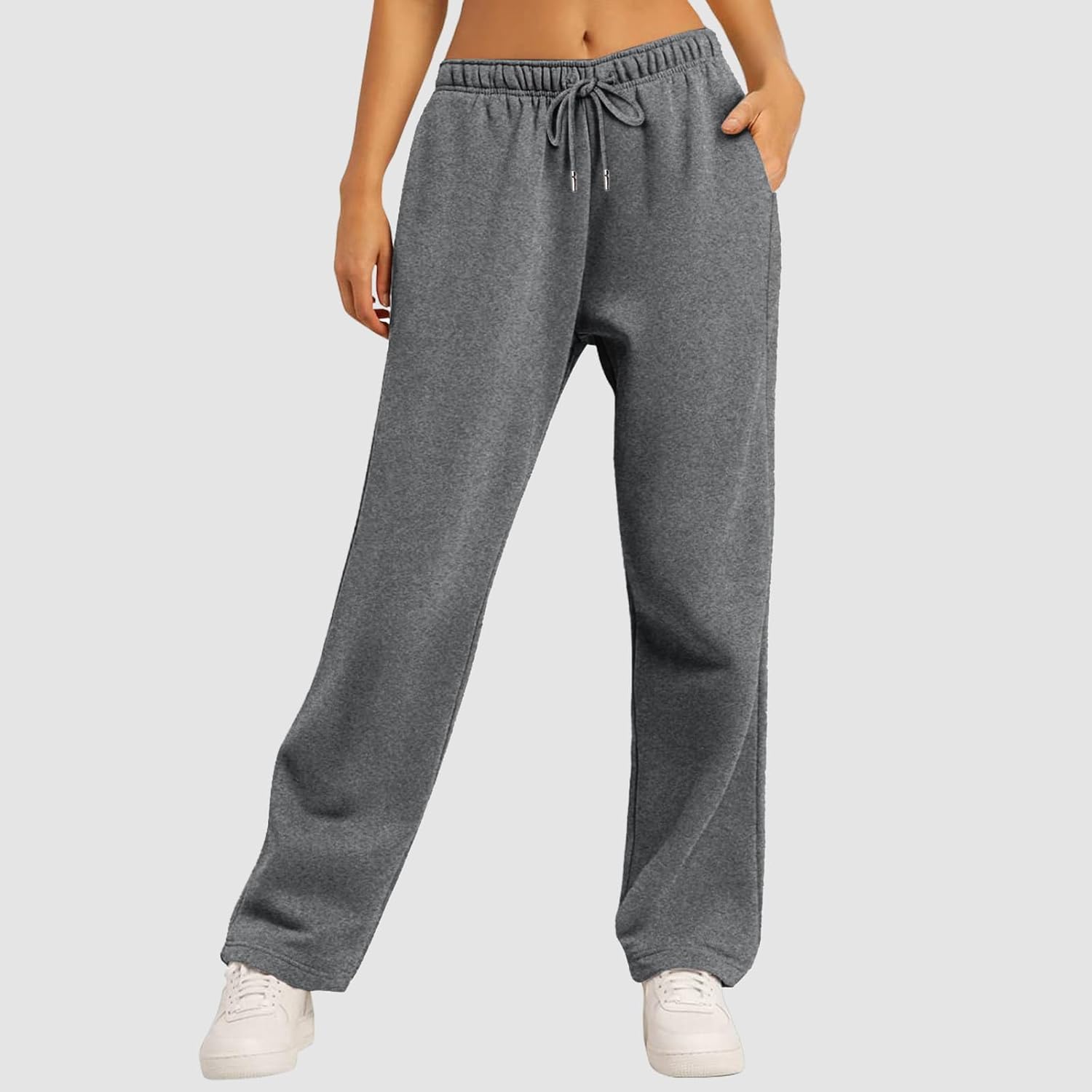 Wide Leg Plus Size Cotton Joggers for Women