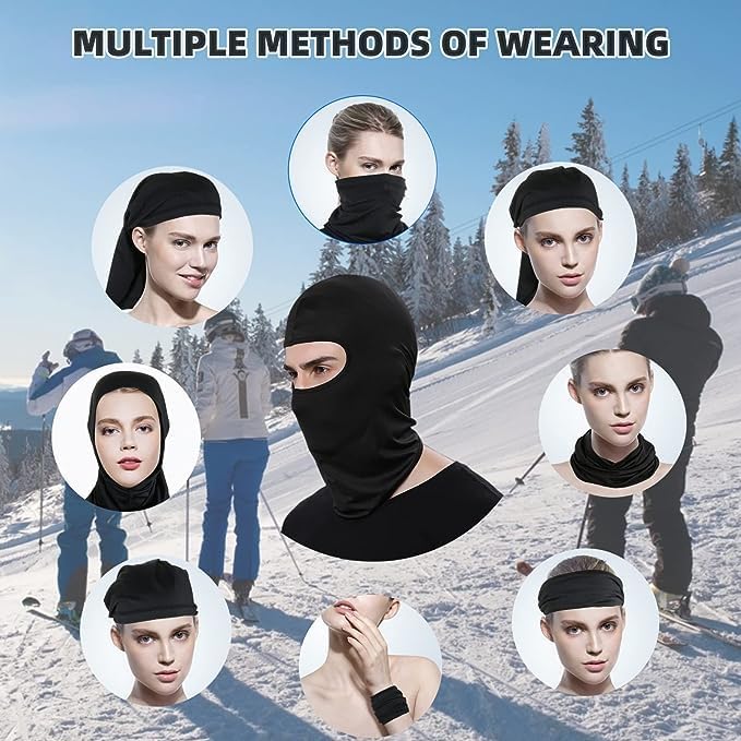 6-Piece Timer-Free Balaclava Face Mask for Outdoor Sports
