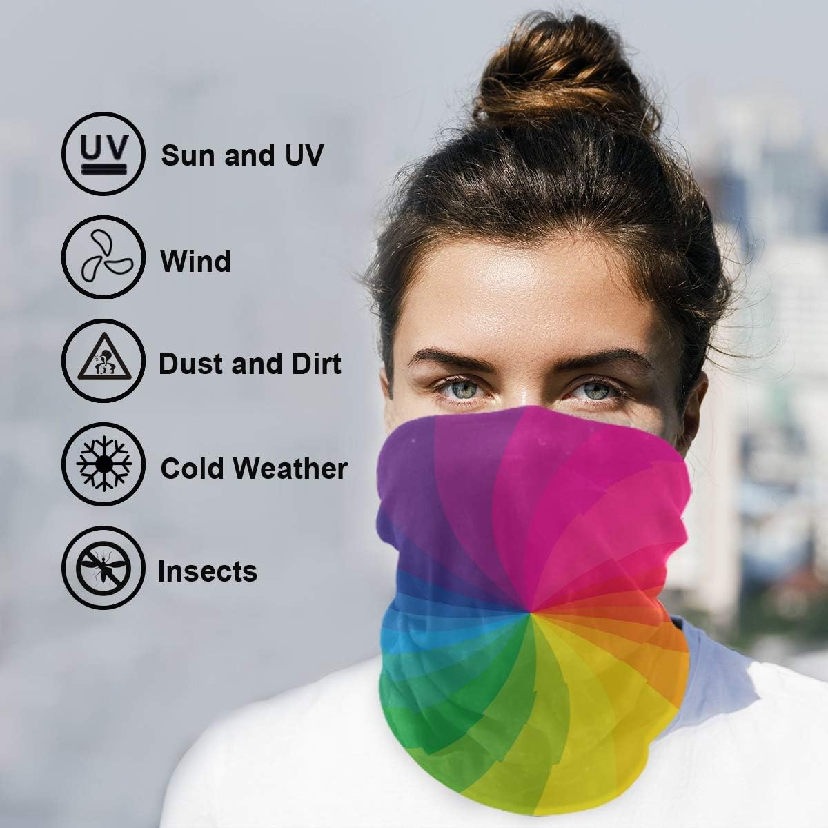 Rainbow Balaclava Face Cover