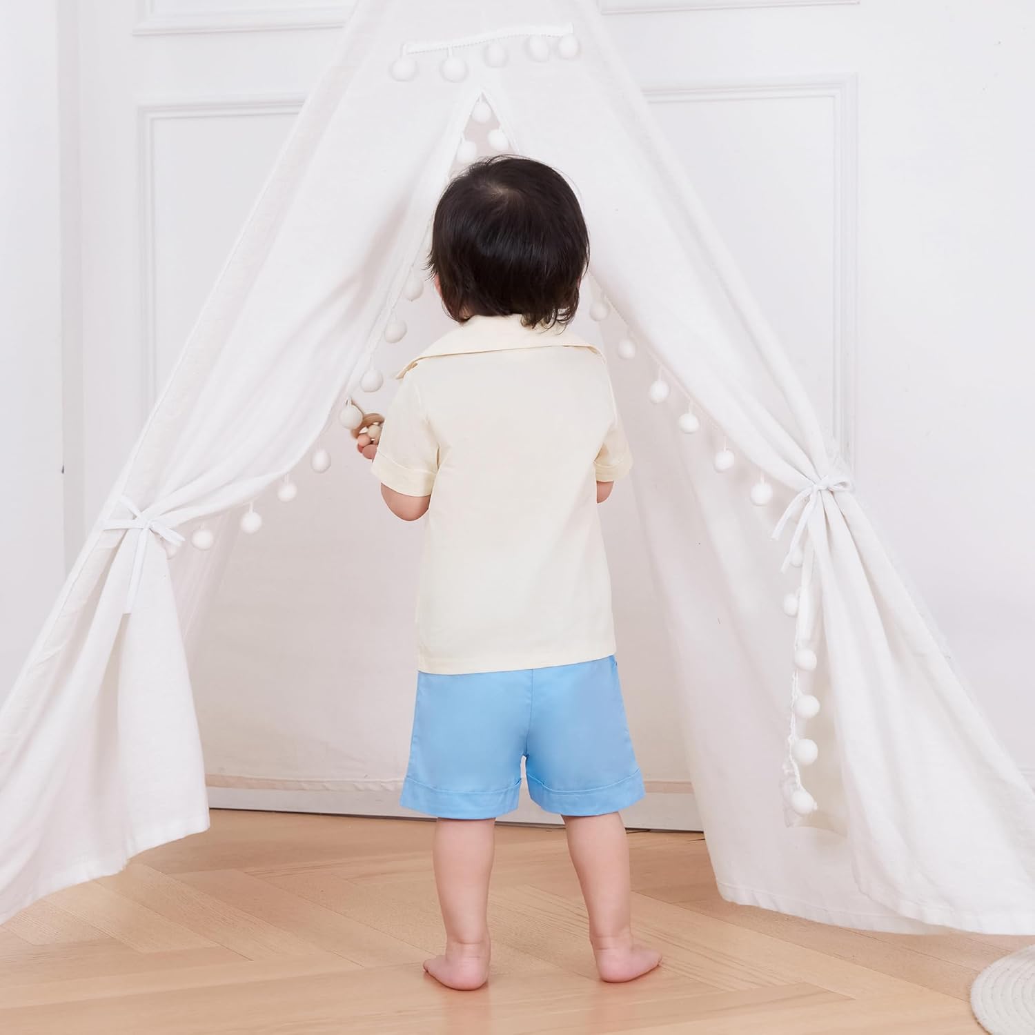 Kupretty Toddler Boy Guayabera Summer Outfit Set