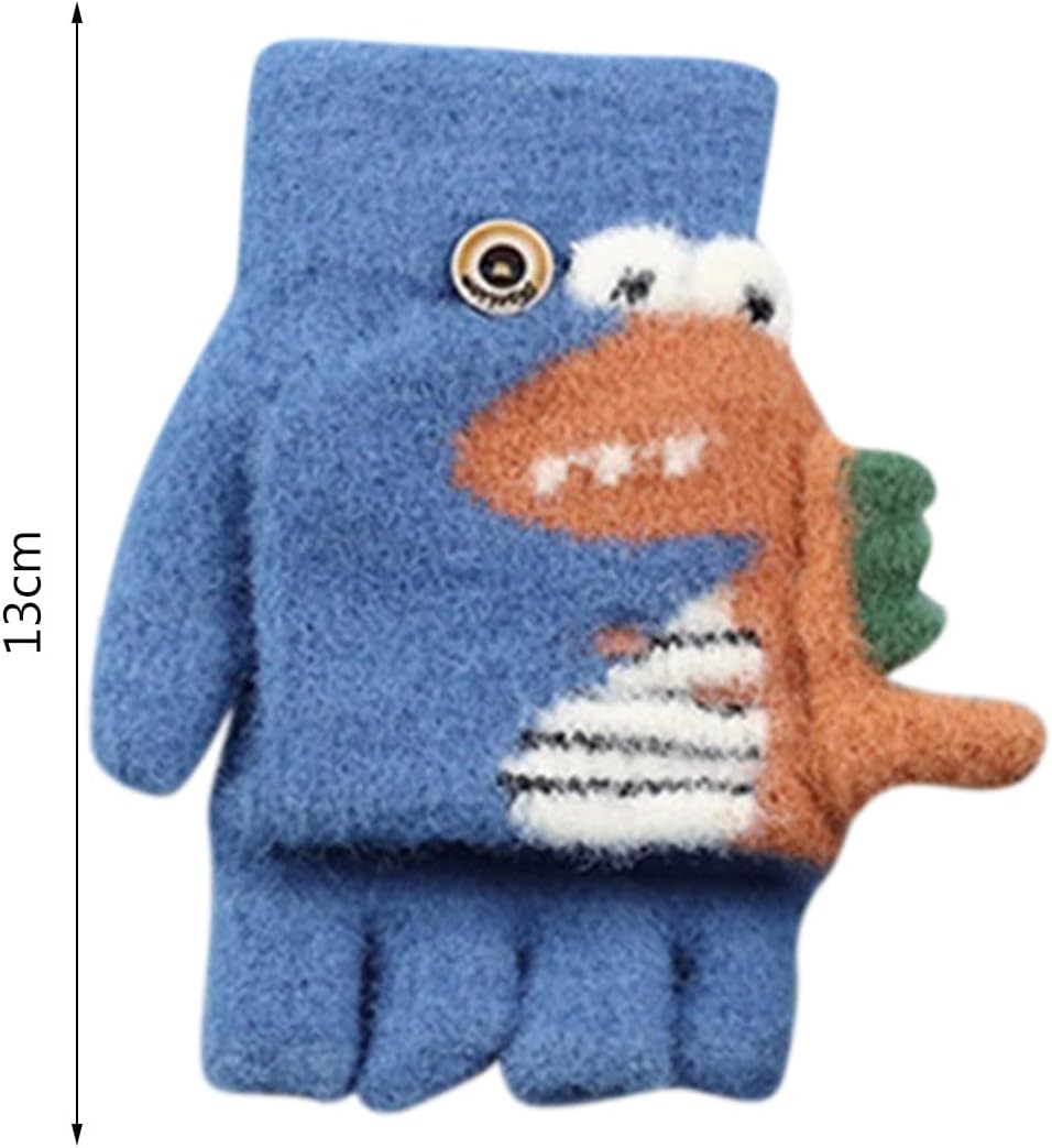 Dinosaur-Themed Kids Mitten Gloves