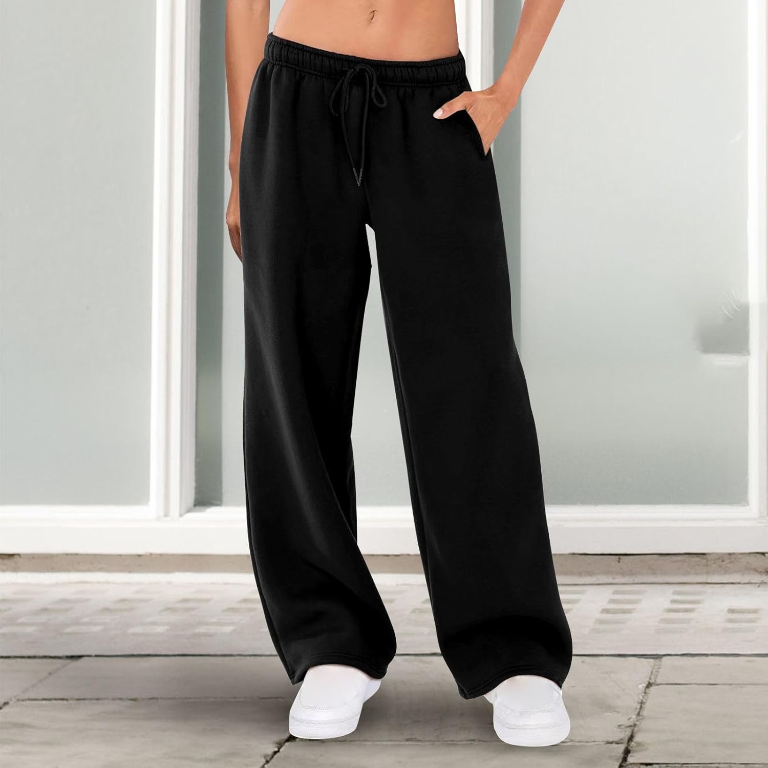 Comfortable Womens Wide-Leg Jogger Pants for Daily Use
