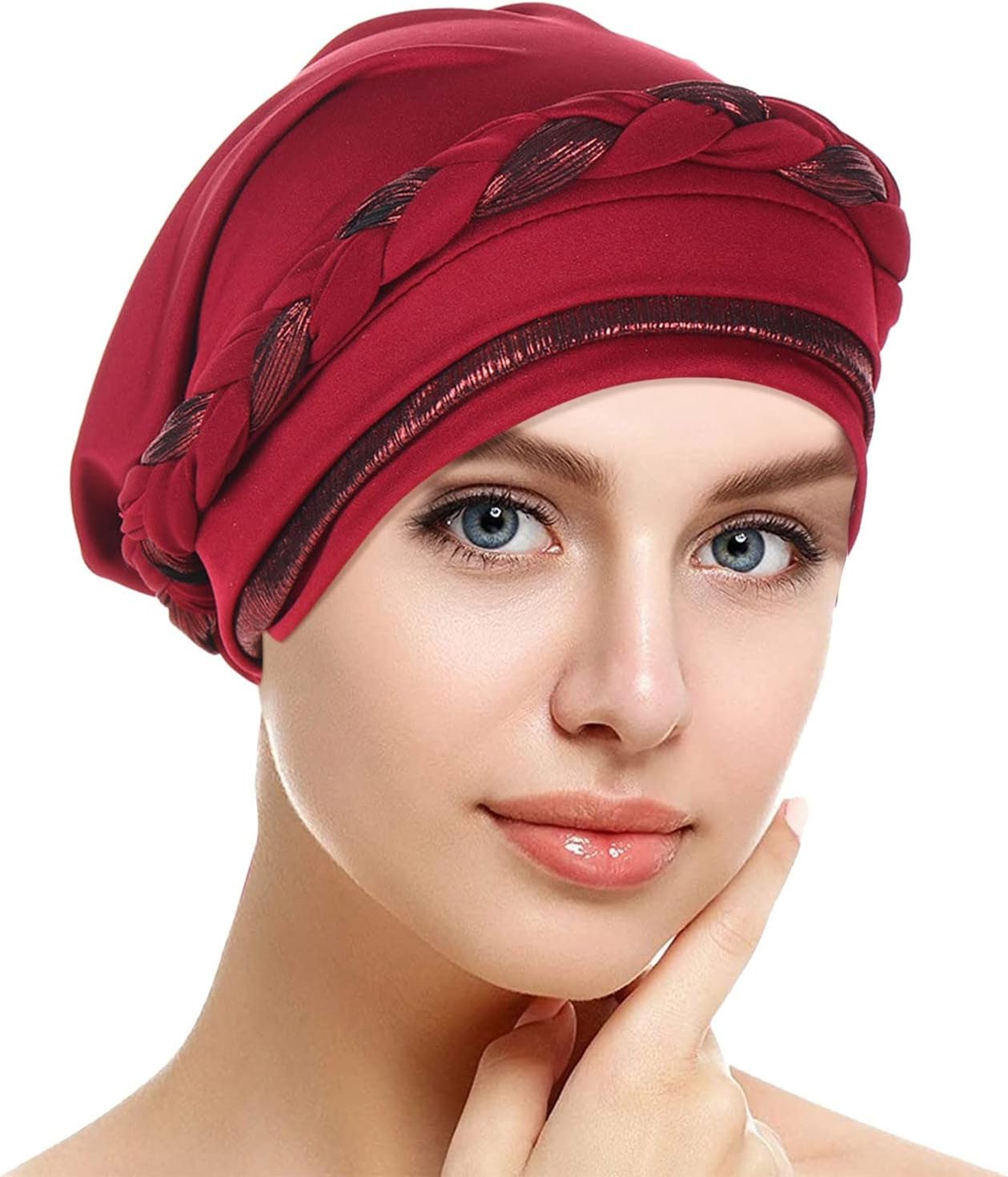 Soft African Pattern Turban Beanie for Women Girls