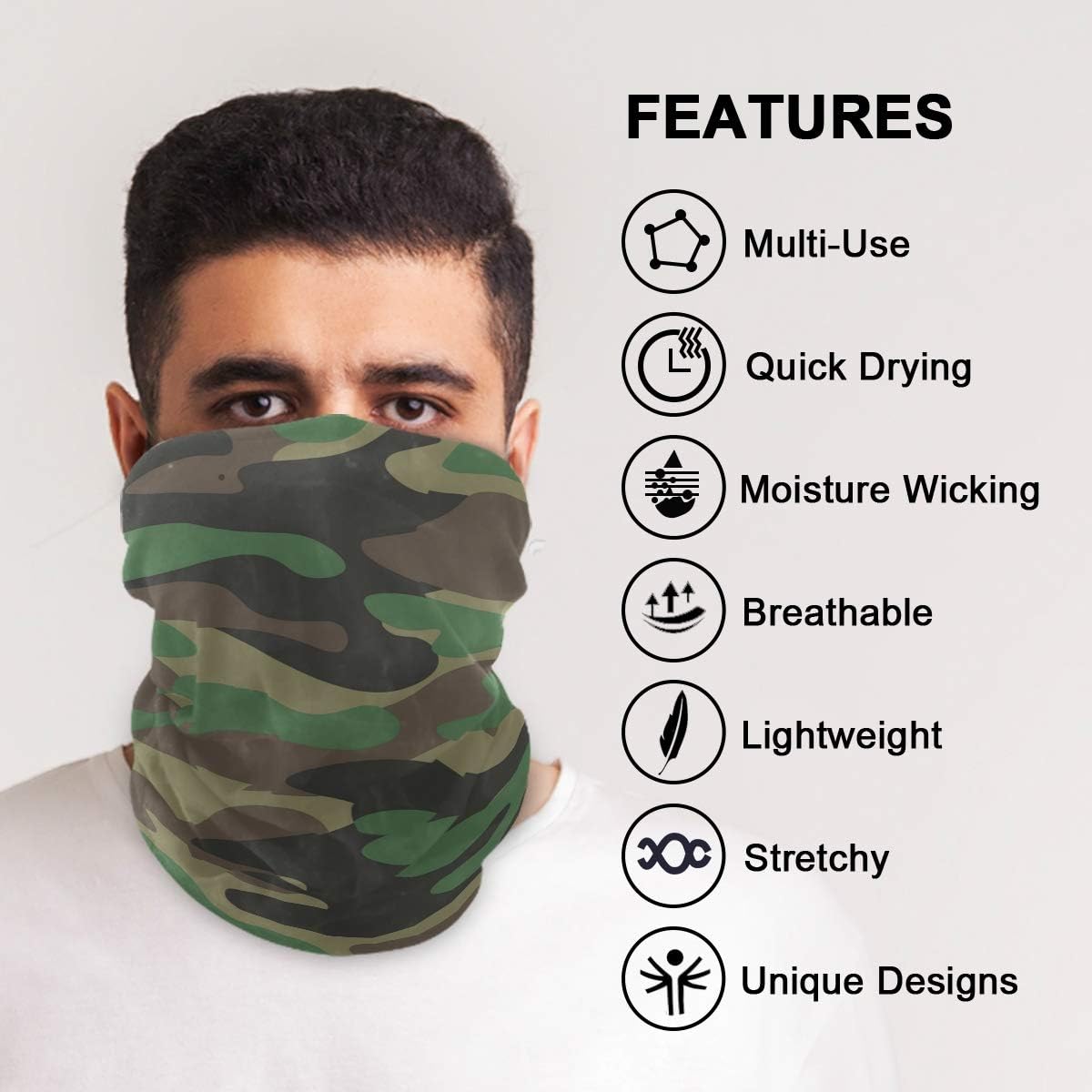 My Little Nest Unisex Face Mask Balaclava camouflage UV Protection sweatshirt style
