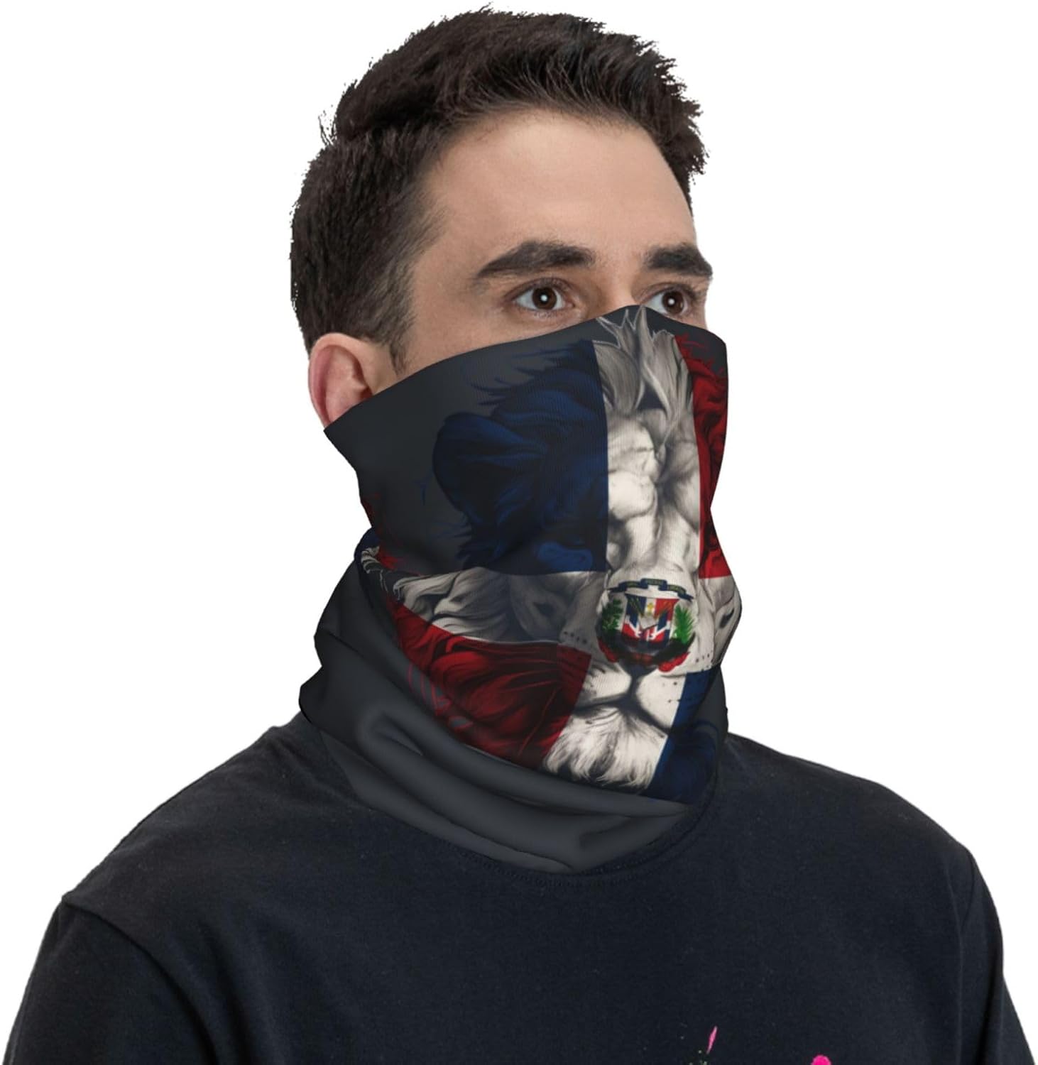 Dominican Lion Flag BandanaMask