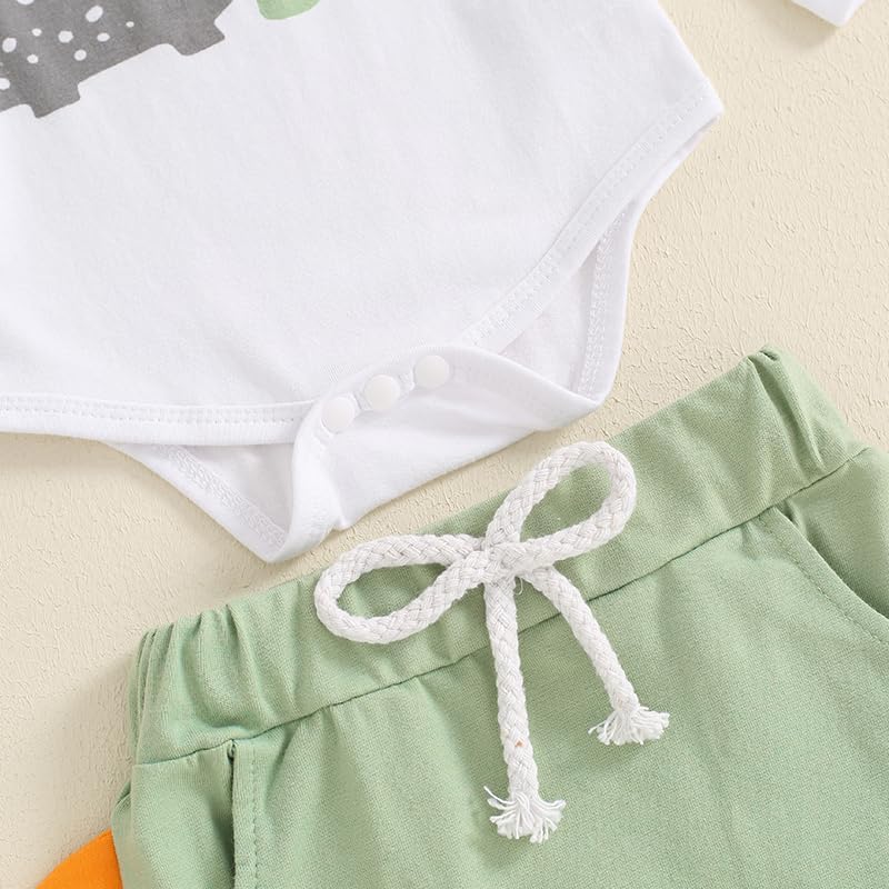 Newborn Boys clothing Set Dinosaur Horn Romper Pants Hat