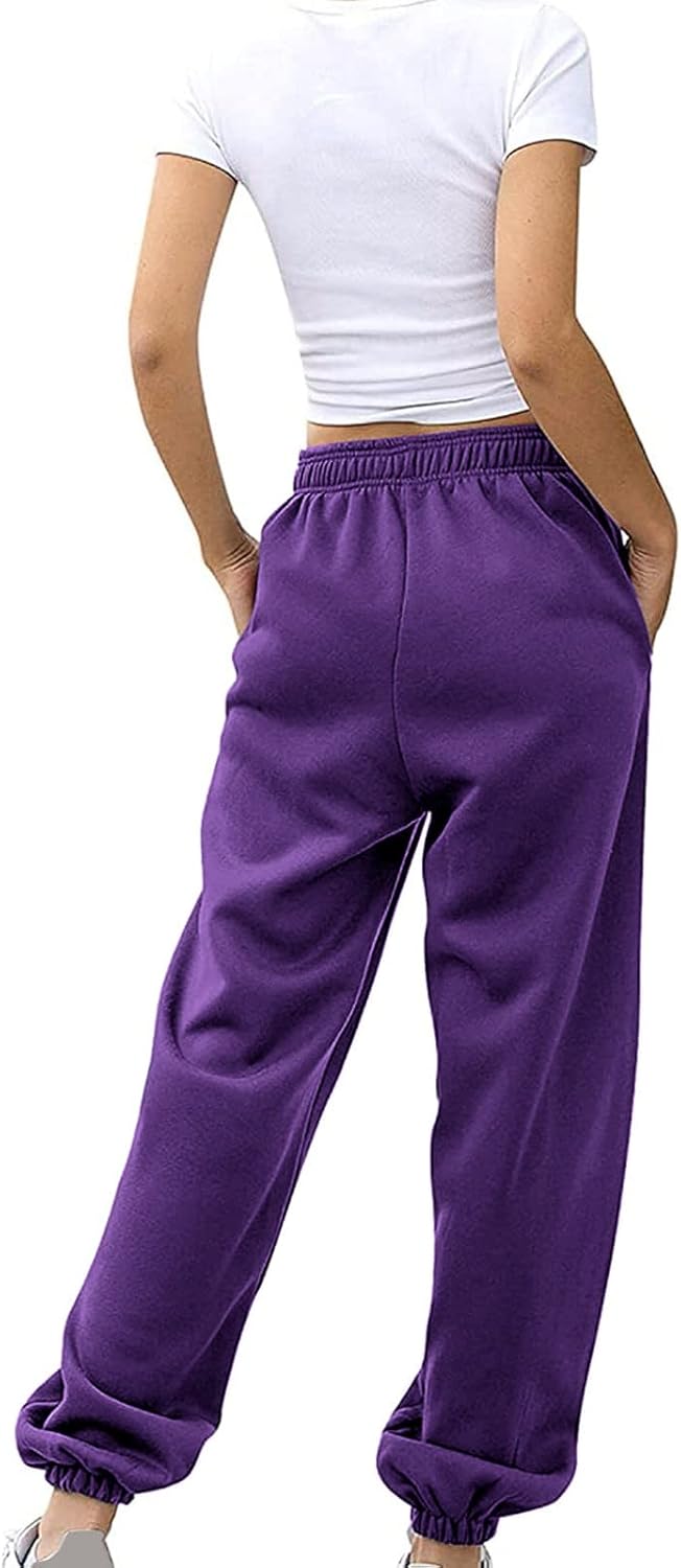 High-Waisted Womens Jogger Sweatpants with Pockets for Comfort and Style