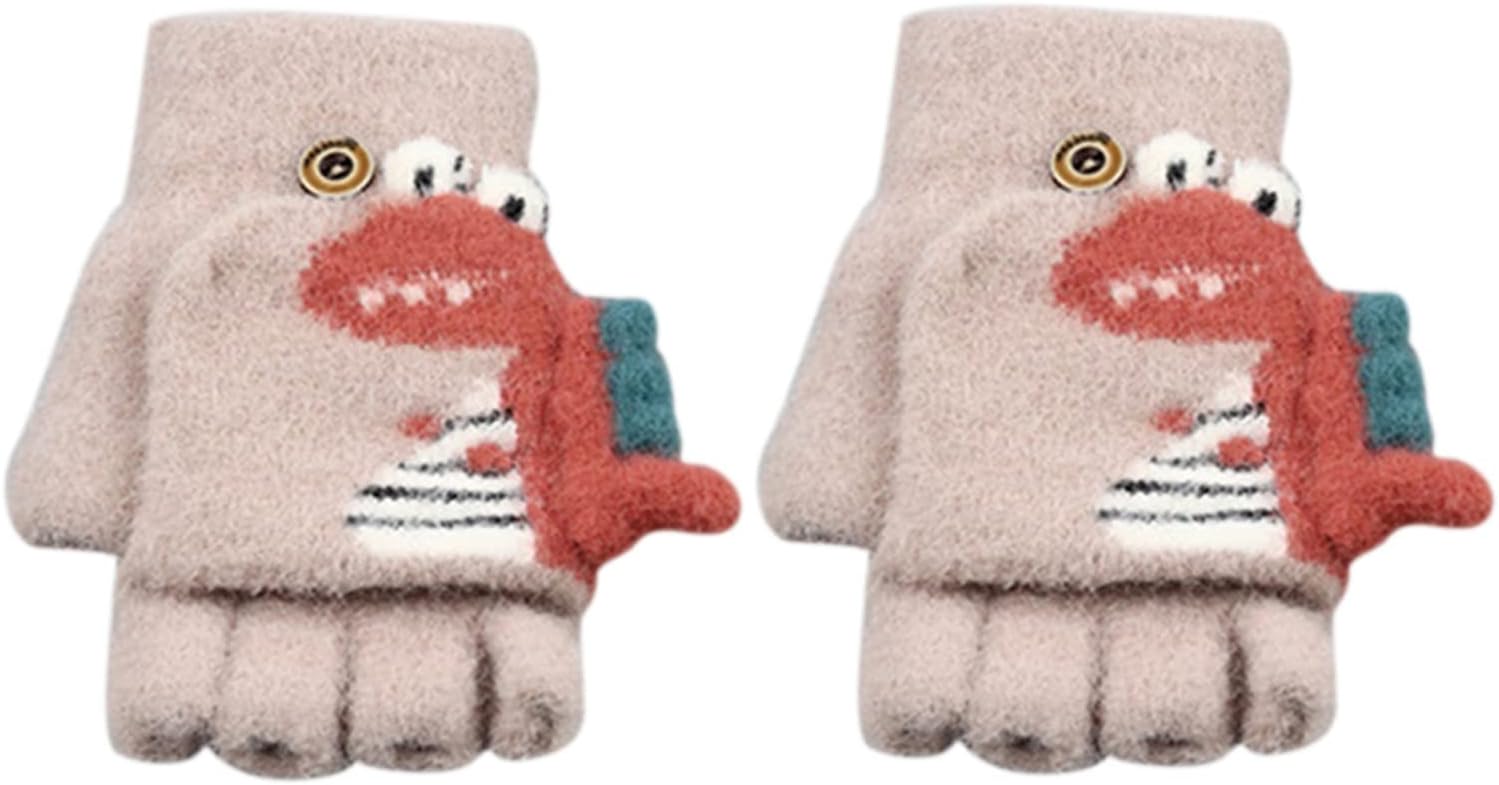 Dinosaur-Themed Kids Mitten Gloves