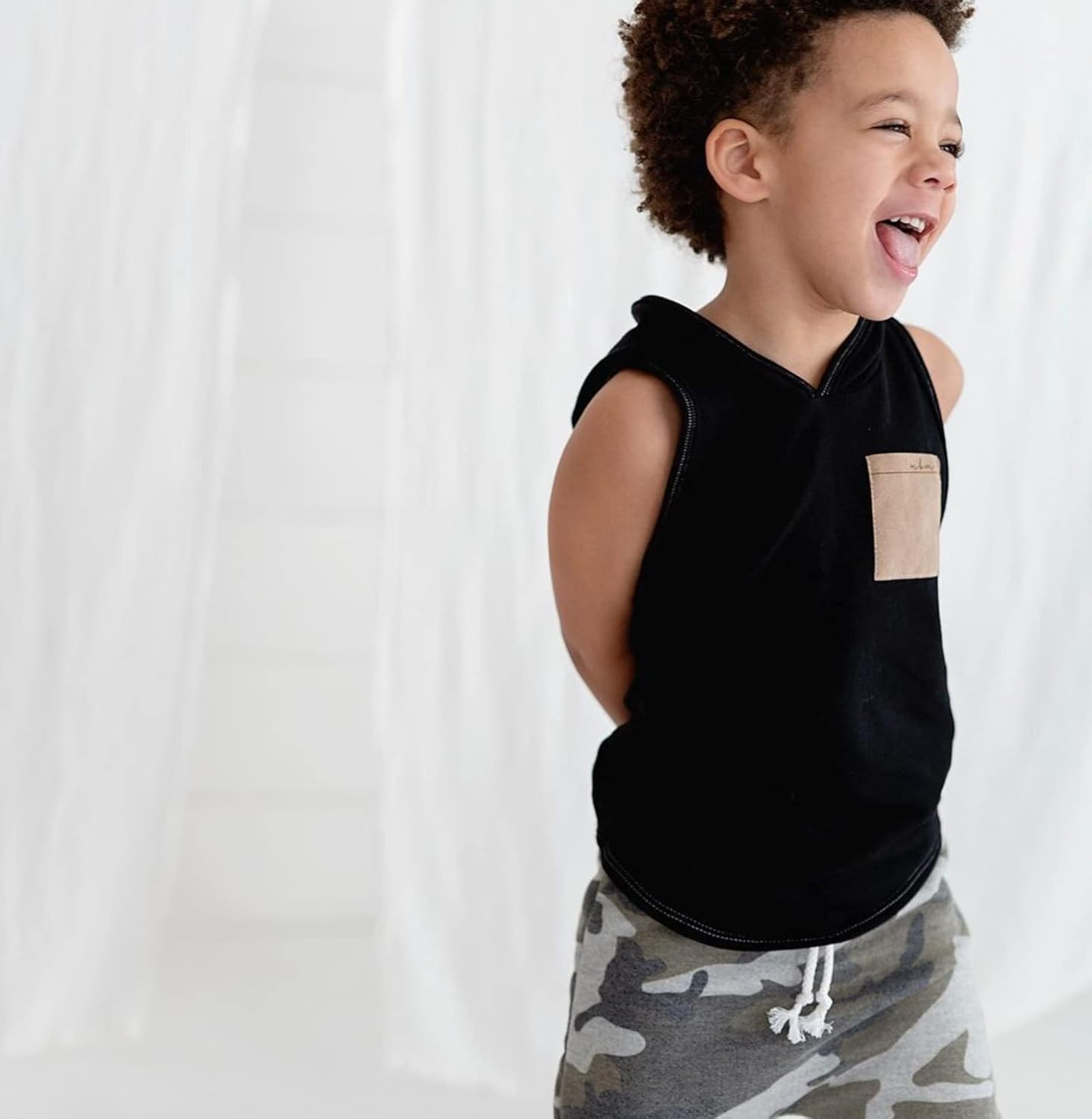 BemeyourBBs Toddler Boys Summer Outfit Set with Elastic Waist Shorts and Pocket
