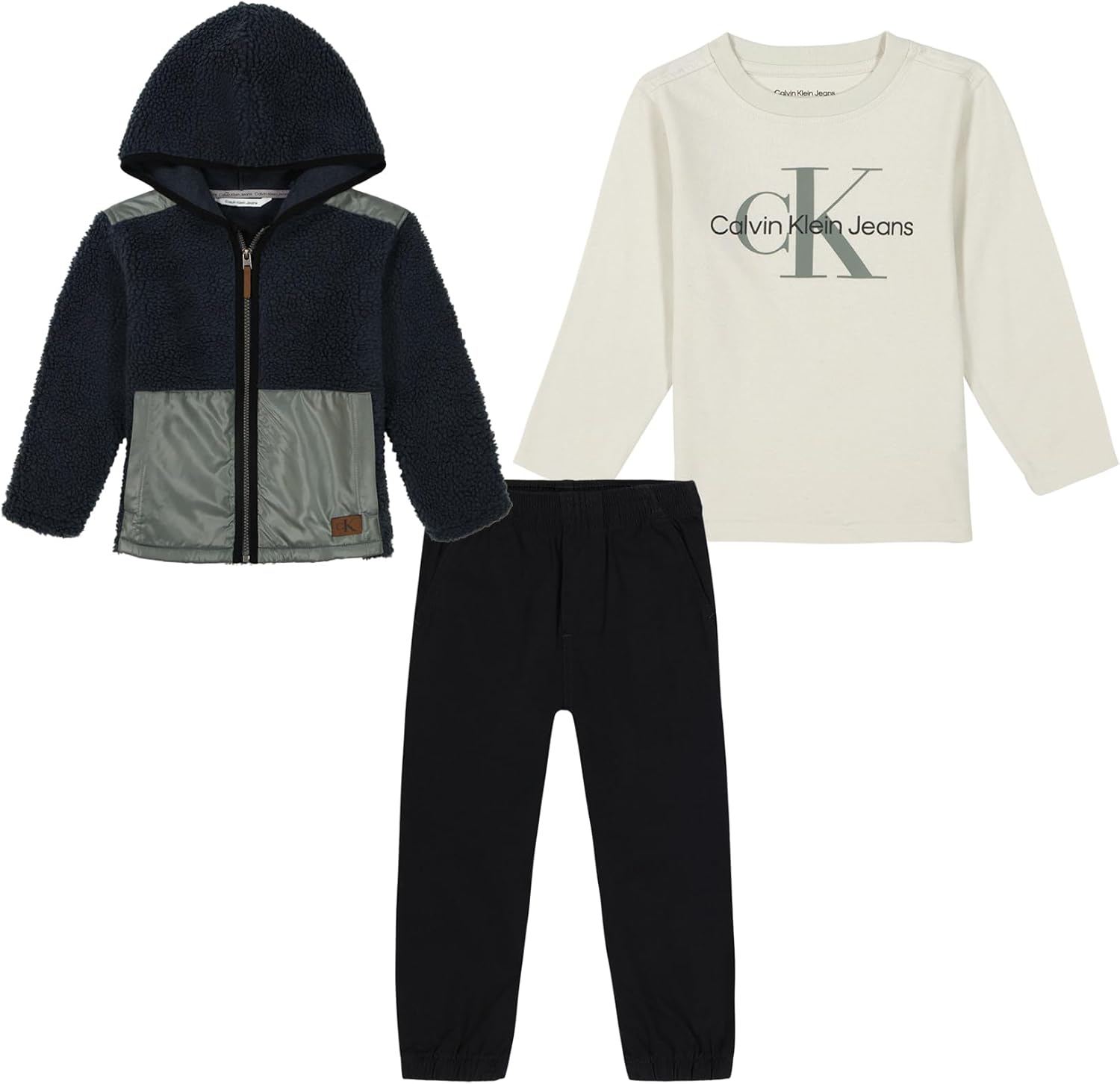 Sturdy Sherpa Shacket Pant Set for Boys