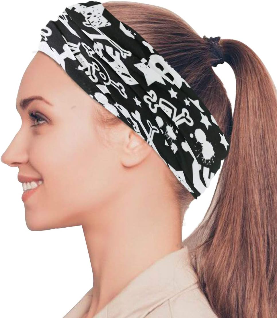 Unisex Balaclava Face Cover with Skull Stars Pattern