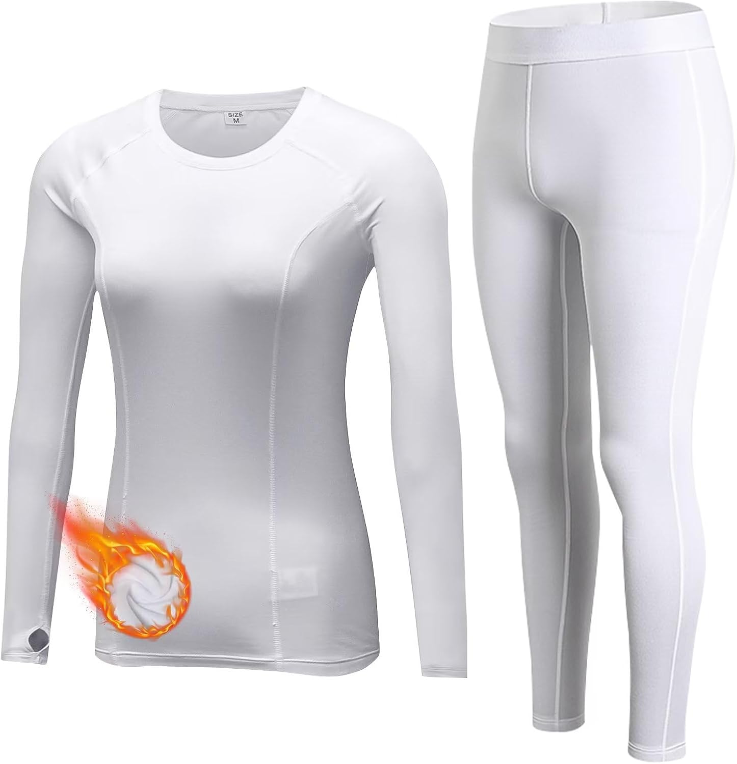 Tesuwel Women Thermal Underwear Set Cold Weather Fleece