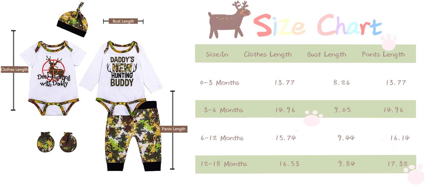 Bakjuno 5-Piece Newborn Deer Outfit for Baby Boys