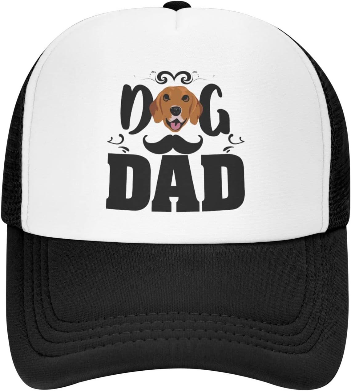 Smiley Dog Dad Funny Baseball Cap
