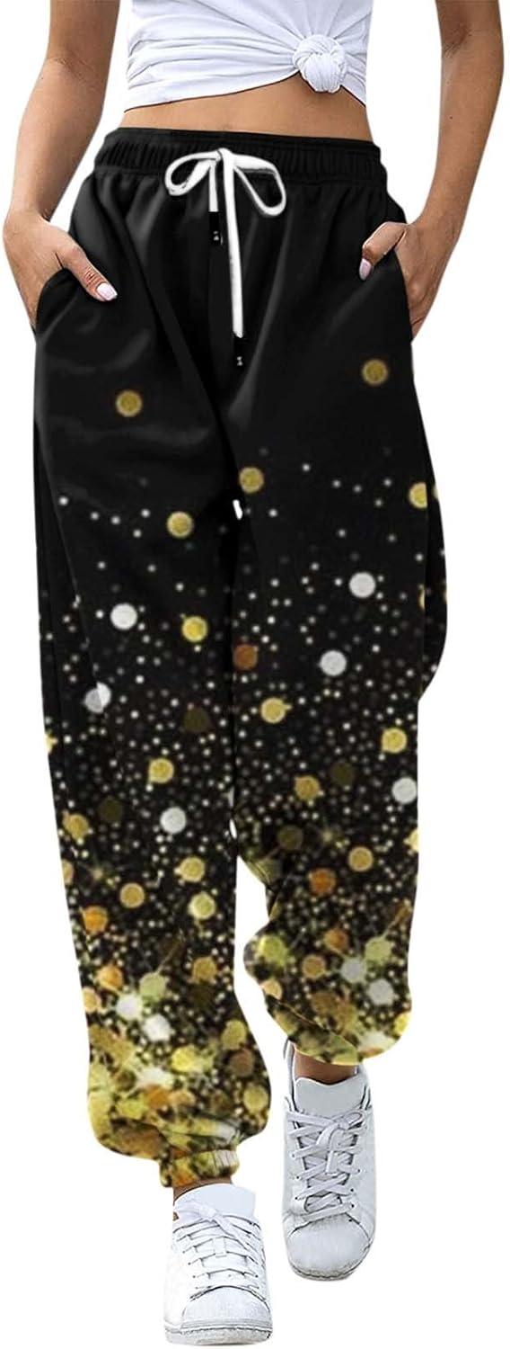 Cute Plus Size Wide Leg Sweatpants with Pockets