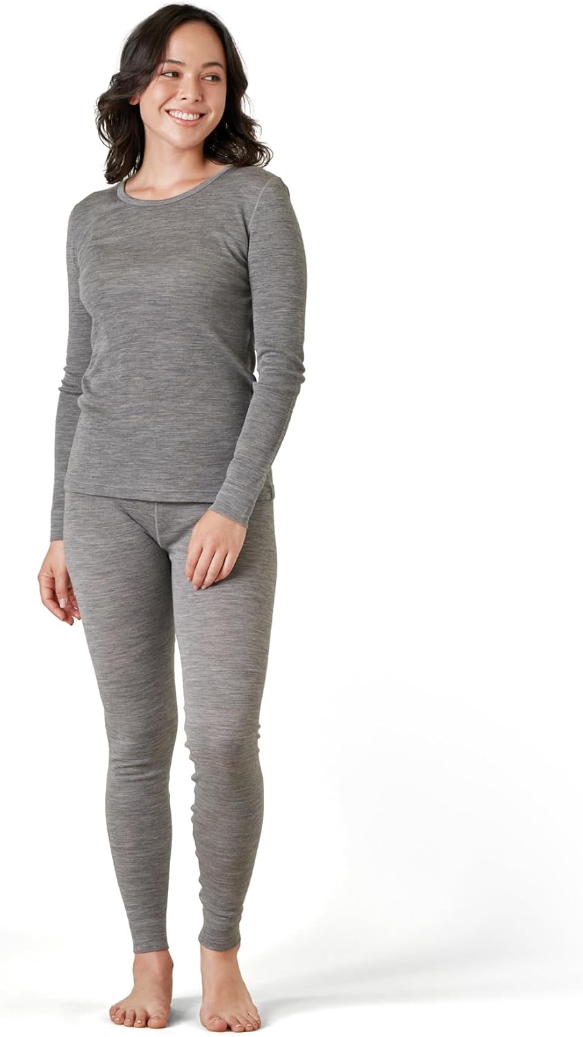 LAPASA Womens Merino Wool Thermal Underwear Set