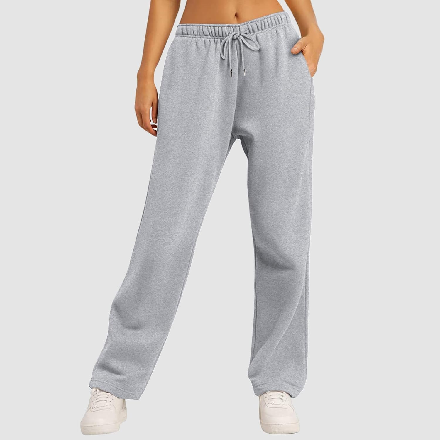 Stylish Wide-Leg Fleece-Lined Joggers for Women