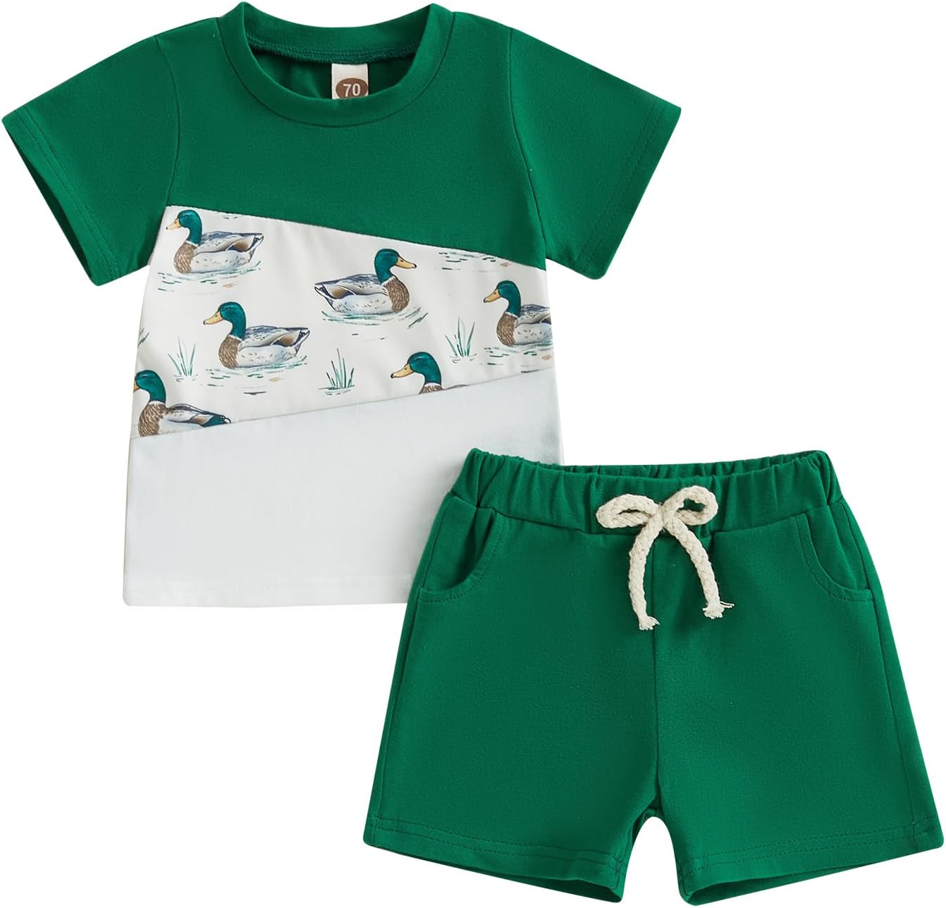 Infant Boys Summer Outfit Color Block Set