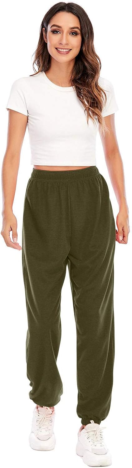 Pulse High-Waisted Sweatpants for WomenVIBRANT PocketsLoose Fitus