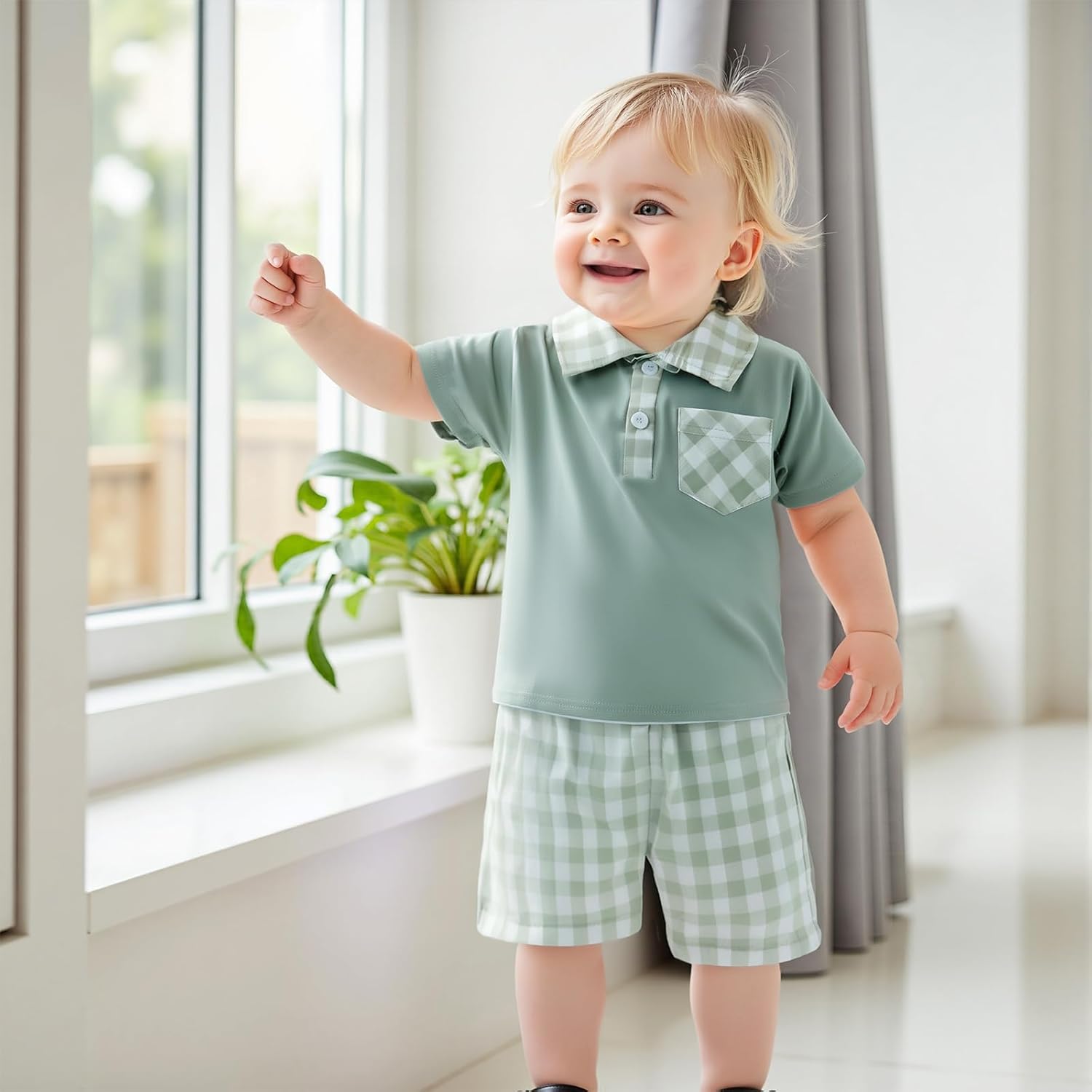 Kaipiclos Boys Casual Short Set for Toddler - PlusFreeSize