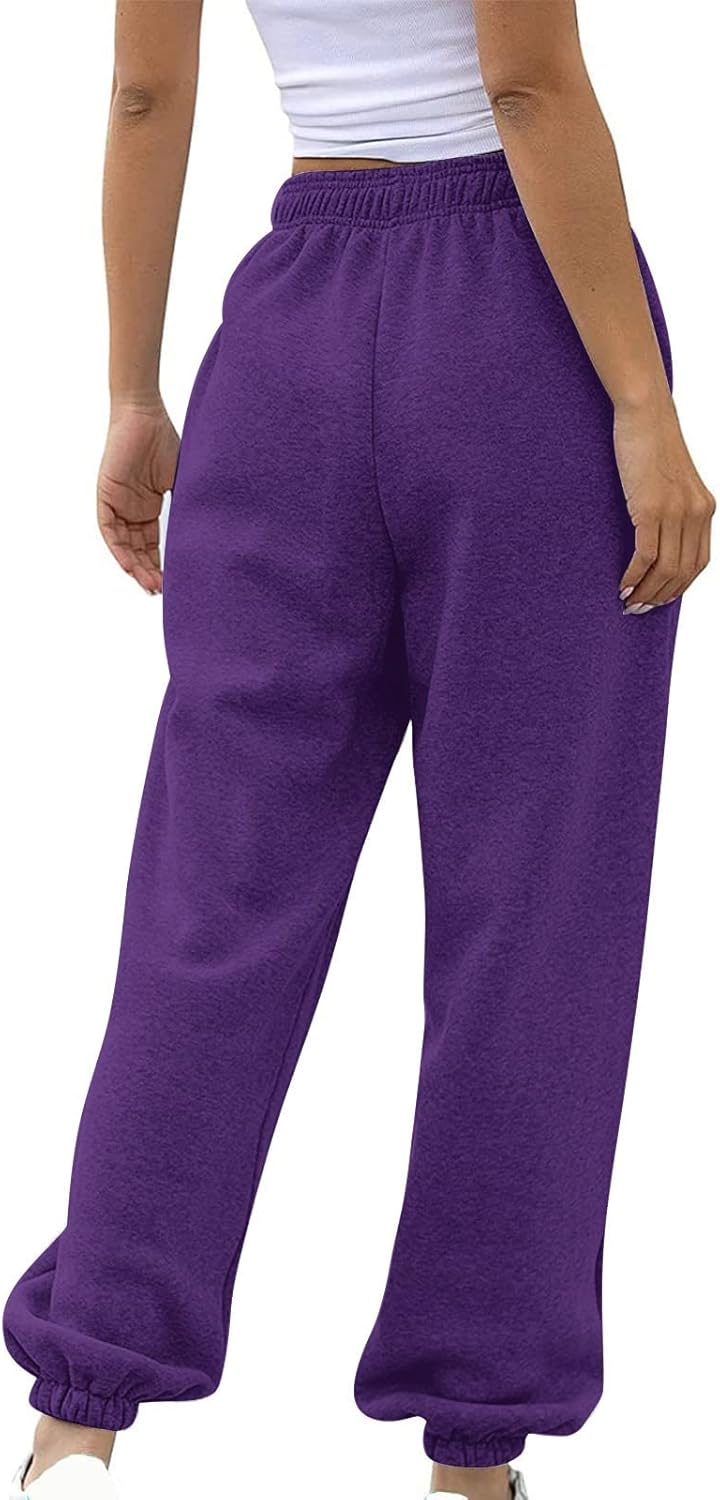 High-Waisted Womens Jogger Sweatpants with Pockets for Comfort and Style