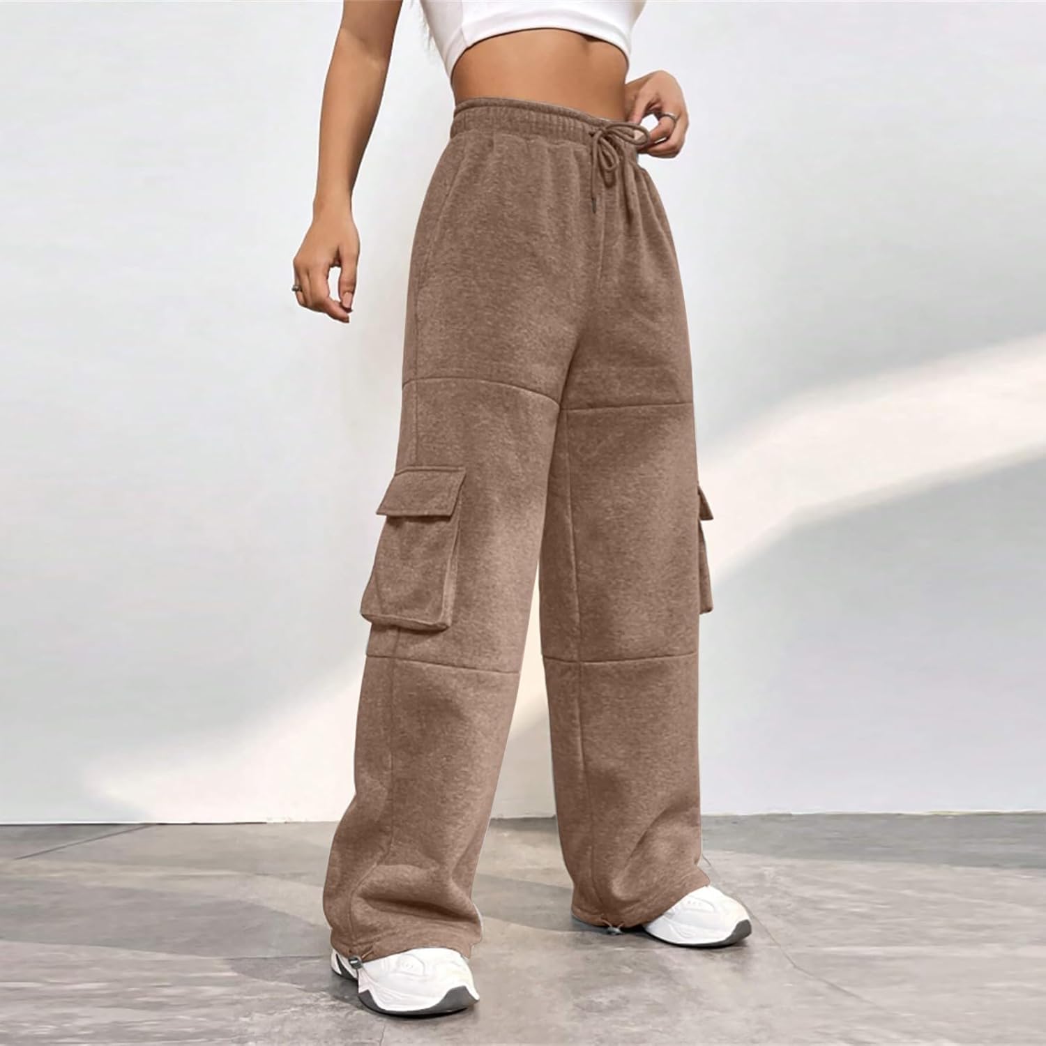 TANGNADE Womens Wide Leg Sporty Sweatpants