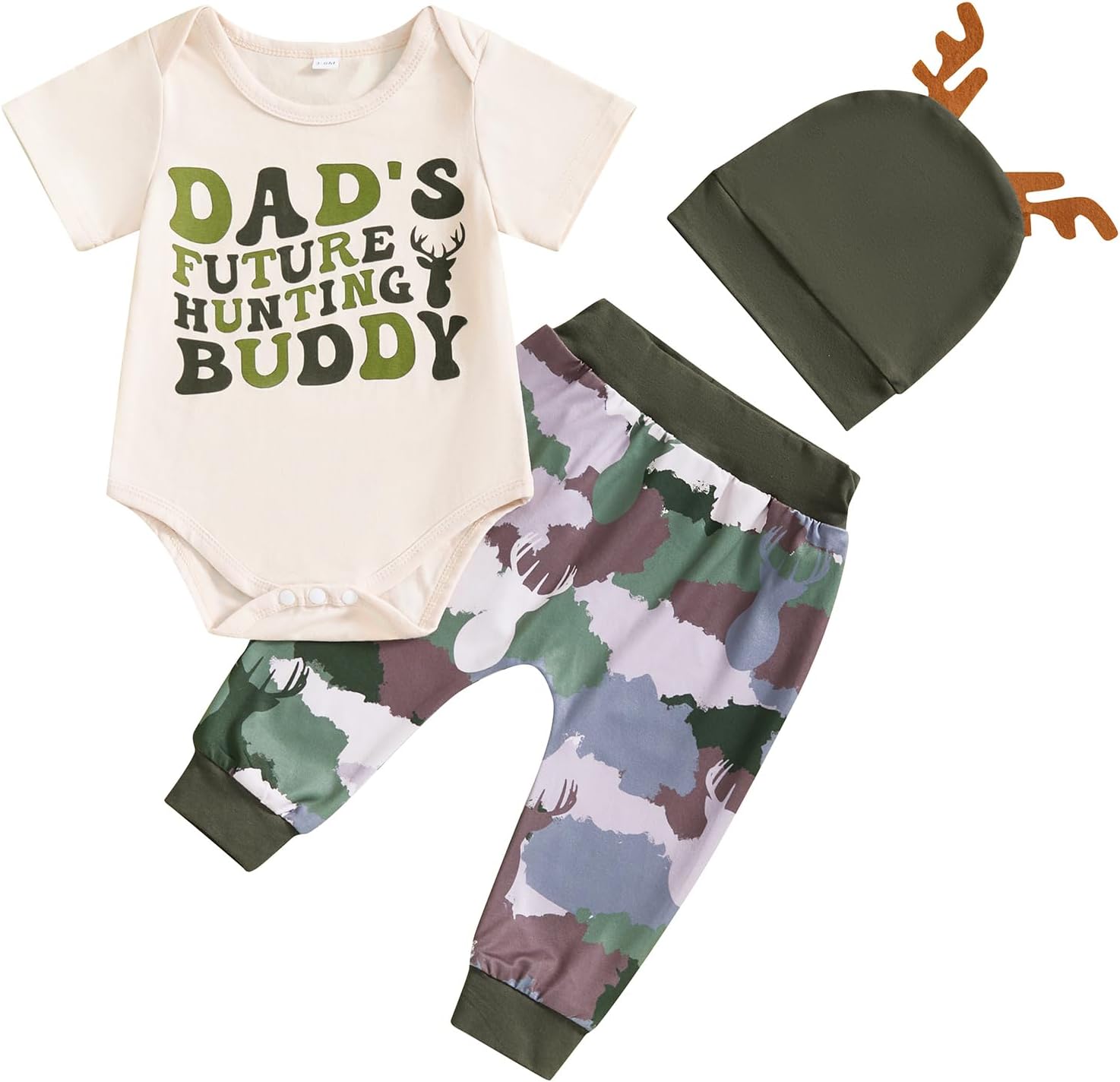 Newborn Boys Summer Outfit Set Fun Comfortable for Dads Buddy