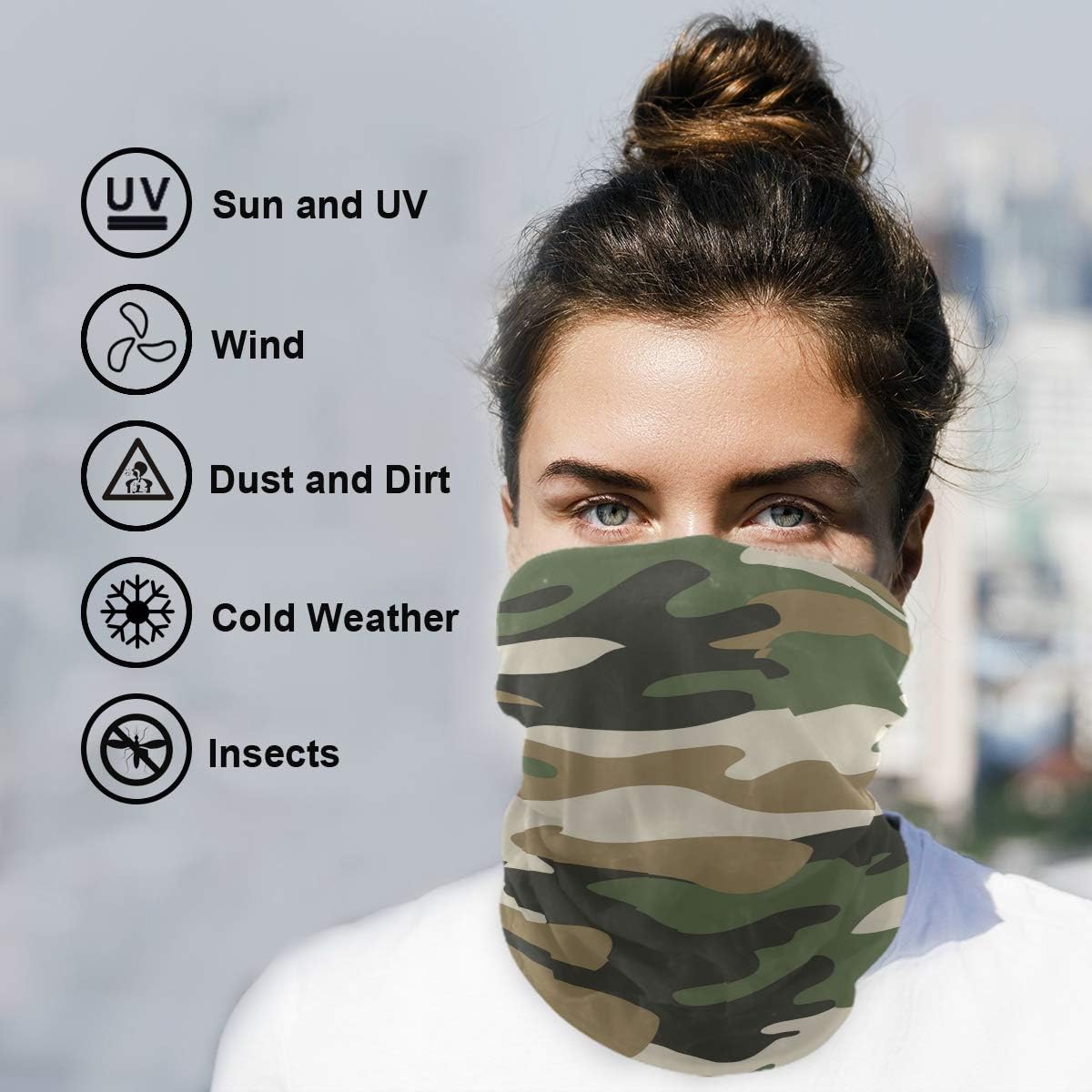 48x24cm Soft Balaclava Stretch Bandana for Men Women
