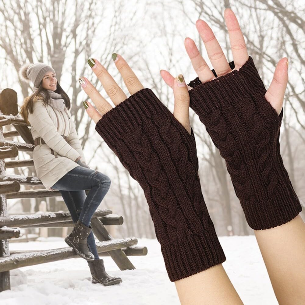 Cold-Weather Fingerless Knit Gloves iHreesy - Your Partner in Fashion Function