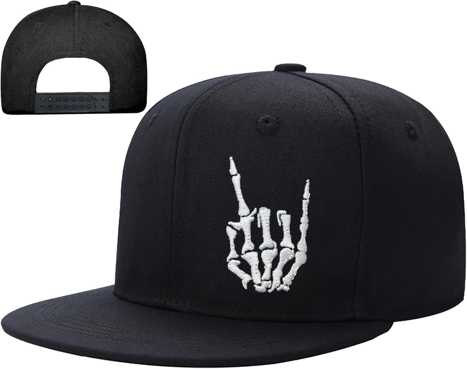 Viofre Premium Black Flat Bill Brim Hats for Men