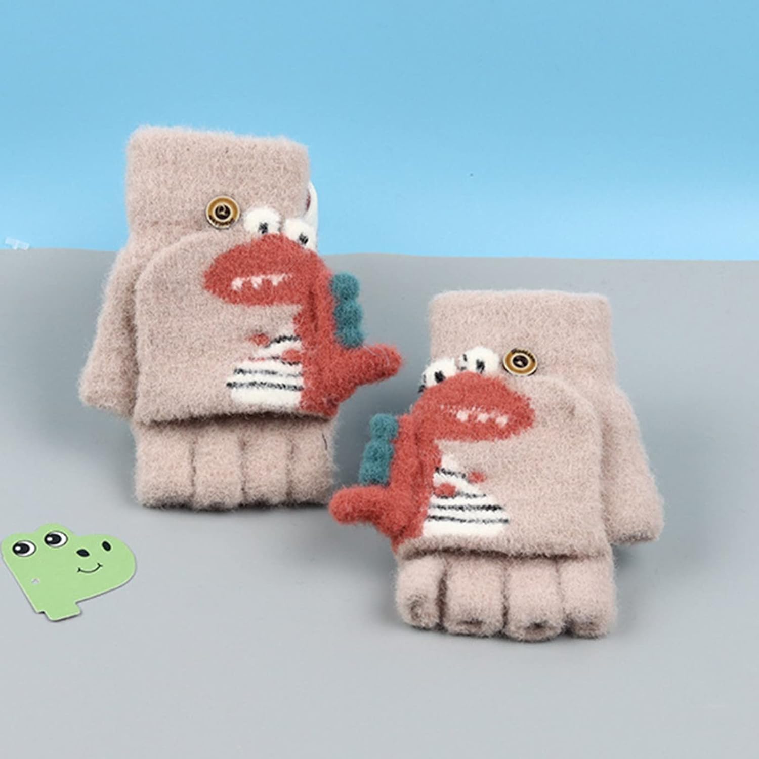 Dinosaur-Themed Kids Mitten Gloves