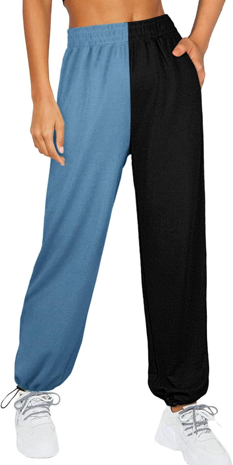 Womens Baggy High Waisted Sweatpants with Pockets 1