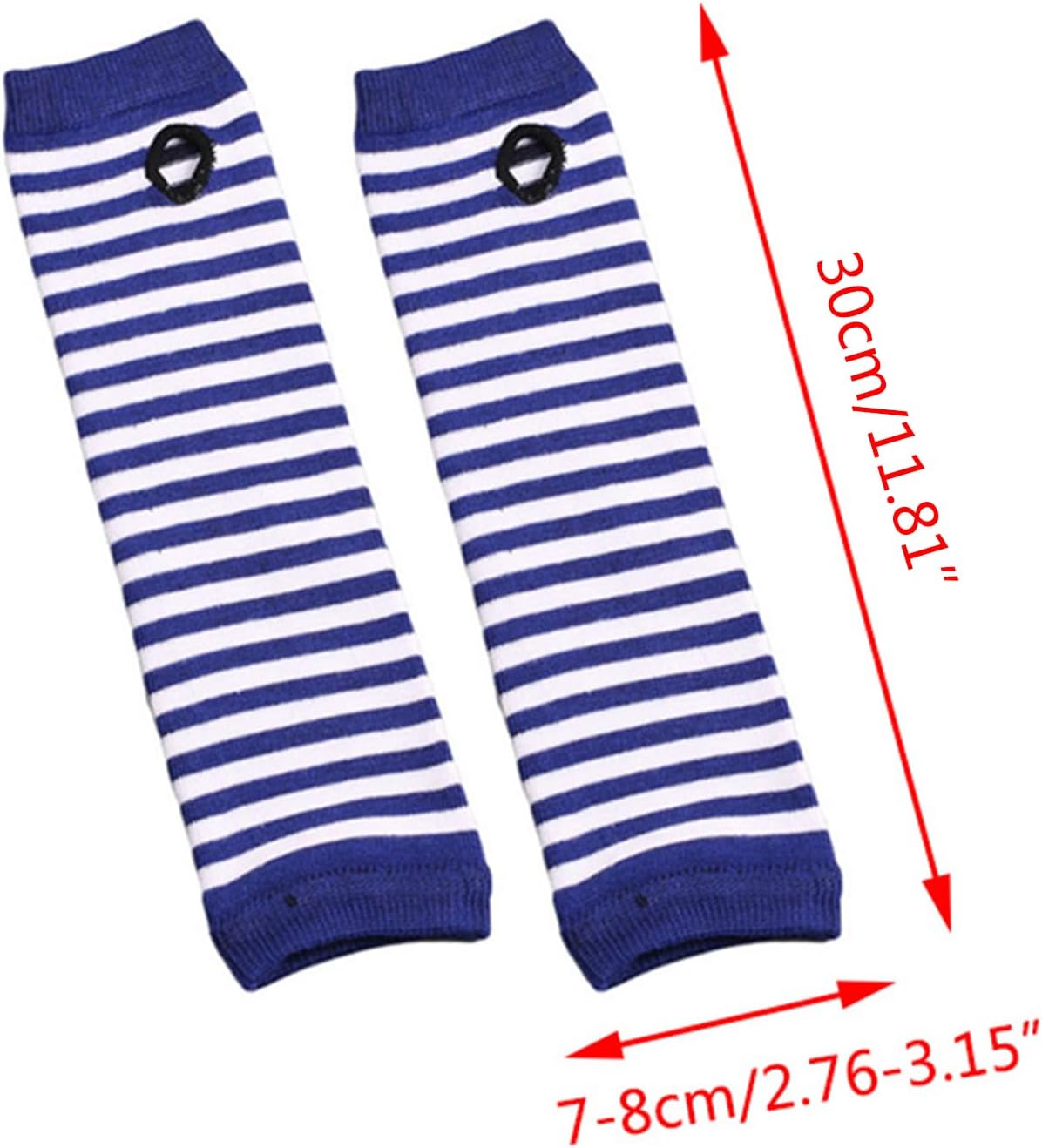 Ywmsfl Knitted Arm Warmers for Women with Stripe Pattern and Thumbholes
