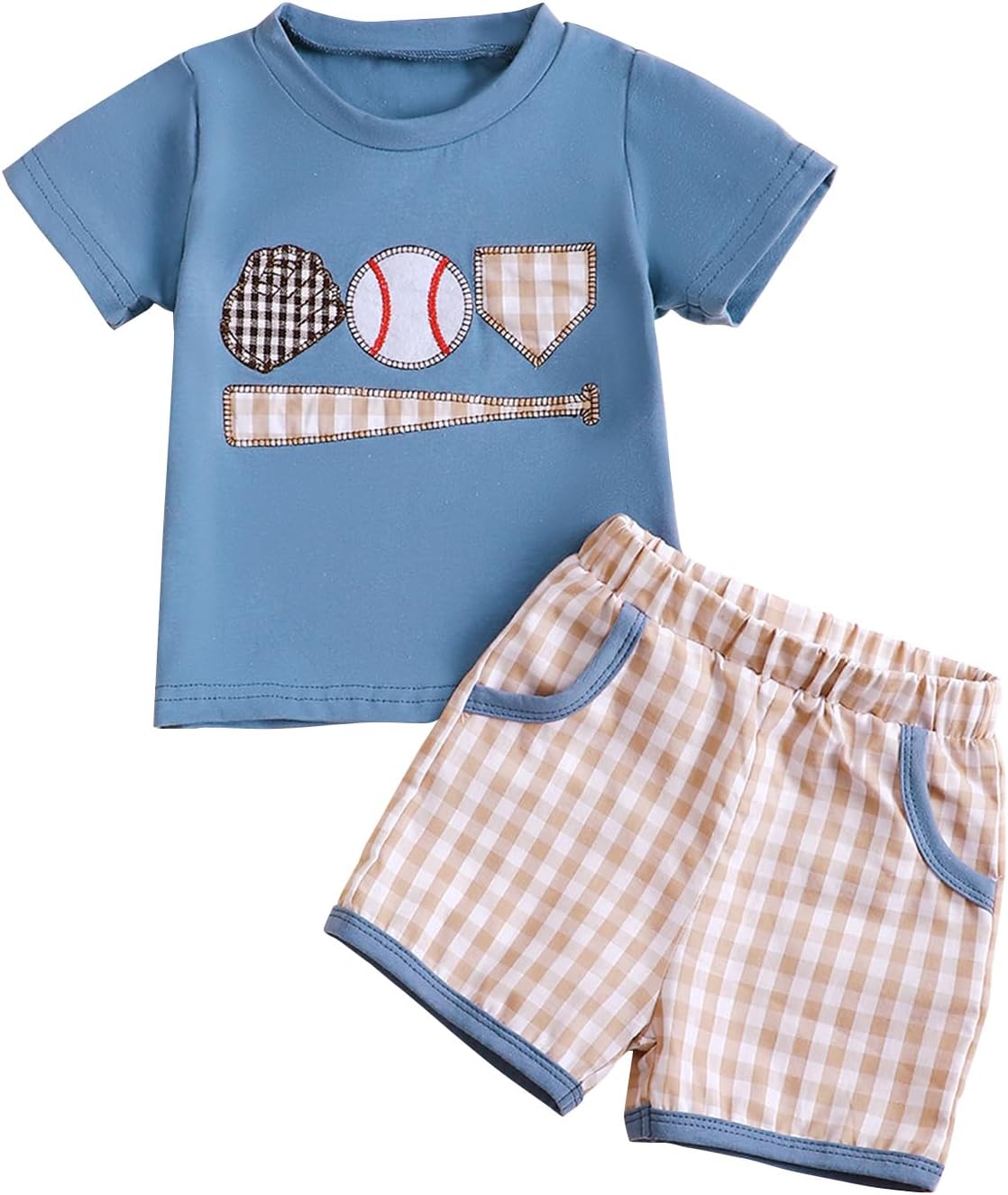 Baseball Set for Toddler Boys 2-Piece Summer Outfit
