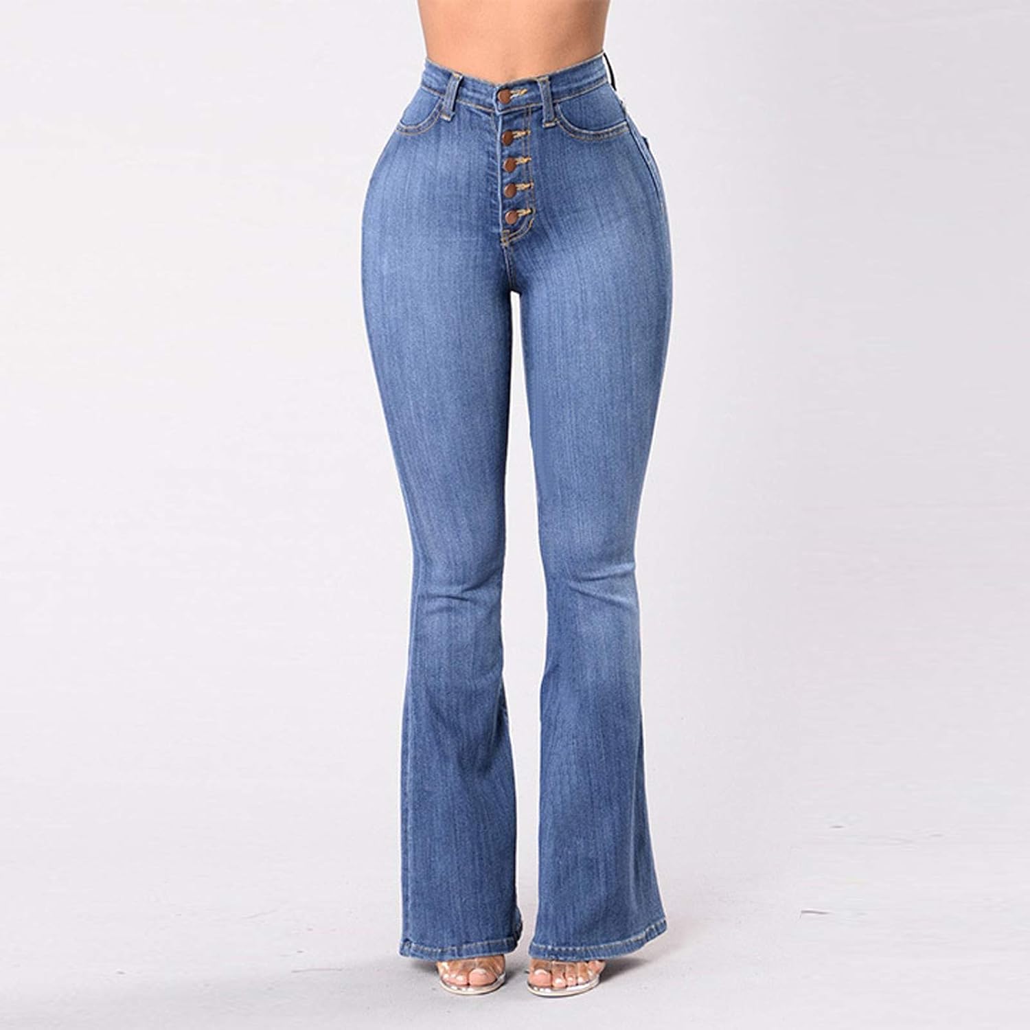 Curvy Slim Fit Bootcut Denim Pants